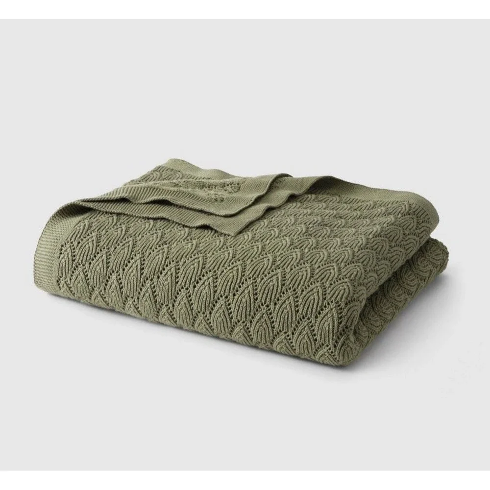 Jeremiah Brent Home 3pc Full/Queen Textured Stripe Cotton Comforter Set Green